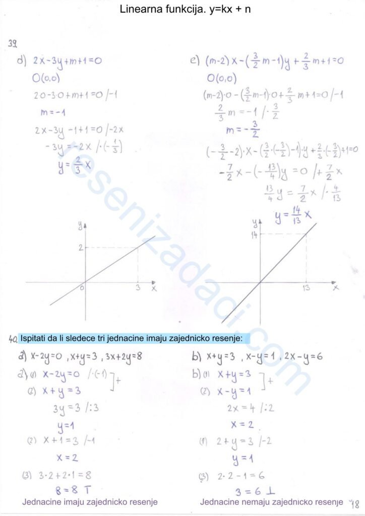 Linearna funkcija. ykx n 18